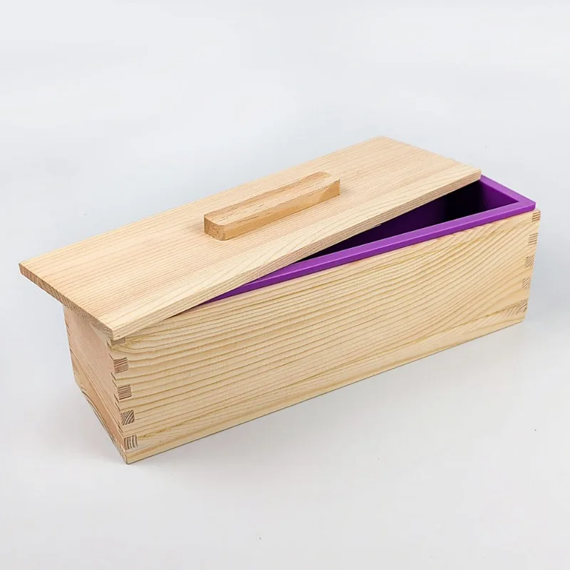 Soap Making Kit For Beginners - シリコーン石鹸型長方形柔軟な型 DIY 手作りツール MJ902 用木箱付き