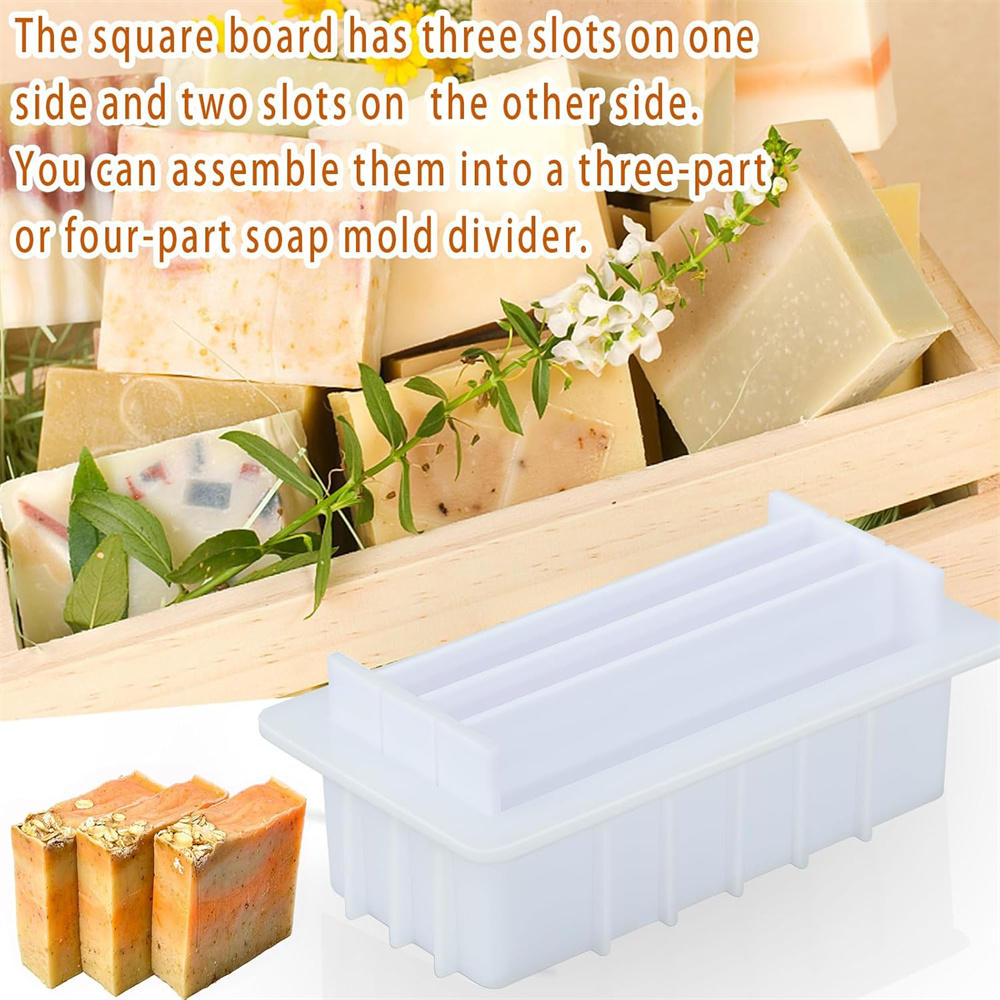 42オンスシリコンソープモールド、5つのアクリル仕切り付き、 - Soap Making Kit For Beginners のレビューと価格