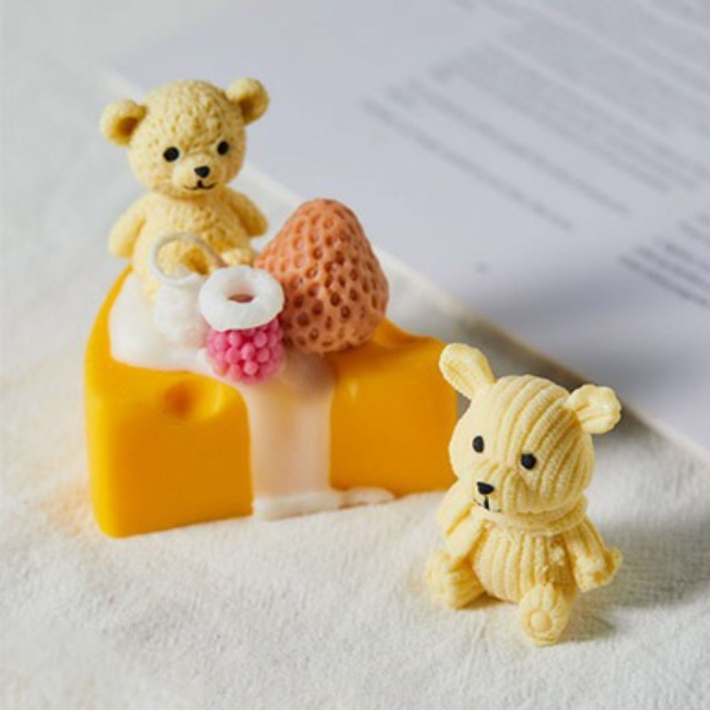 簡単に型から外せるテディベアシリコーンキャンドルモールド漫画 - Soap Making Gifts のレビューと価格