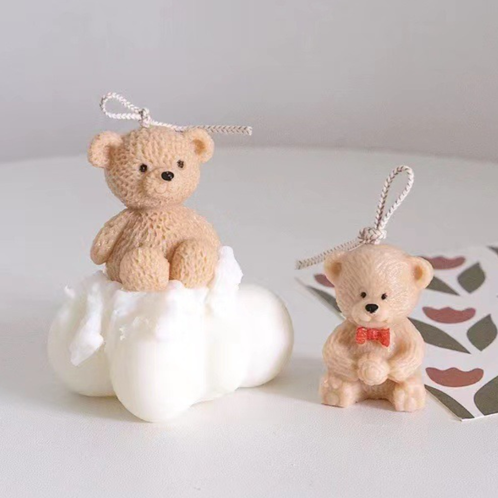 簡単に型から外せるテディベアシリコーンキャンドルモールド漫画 - Soap Making Gifts のレビューと価格