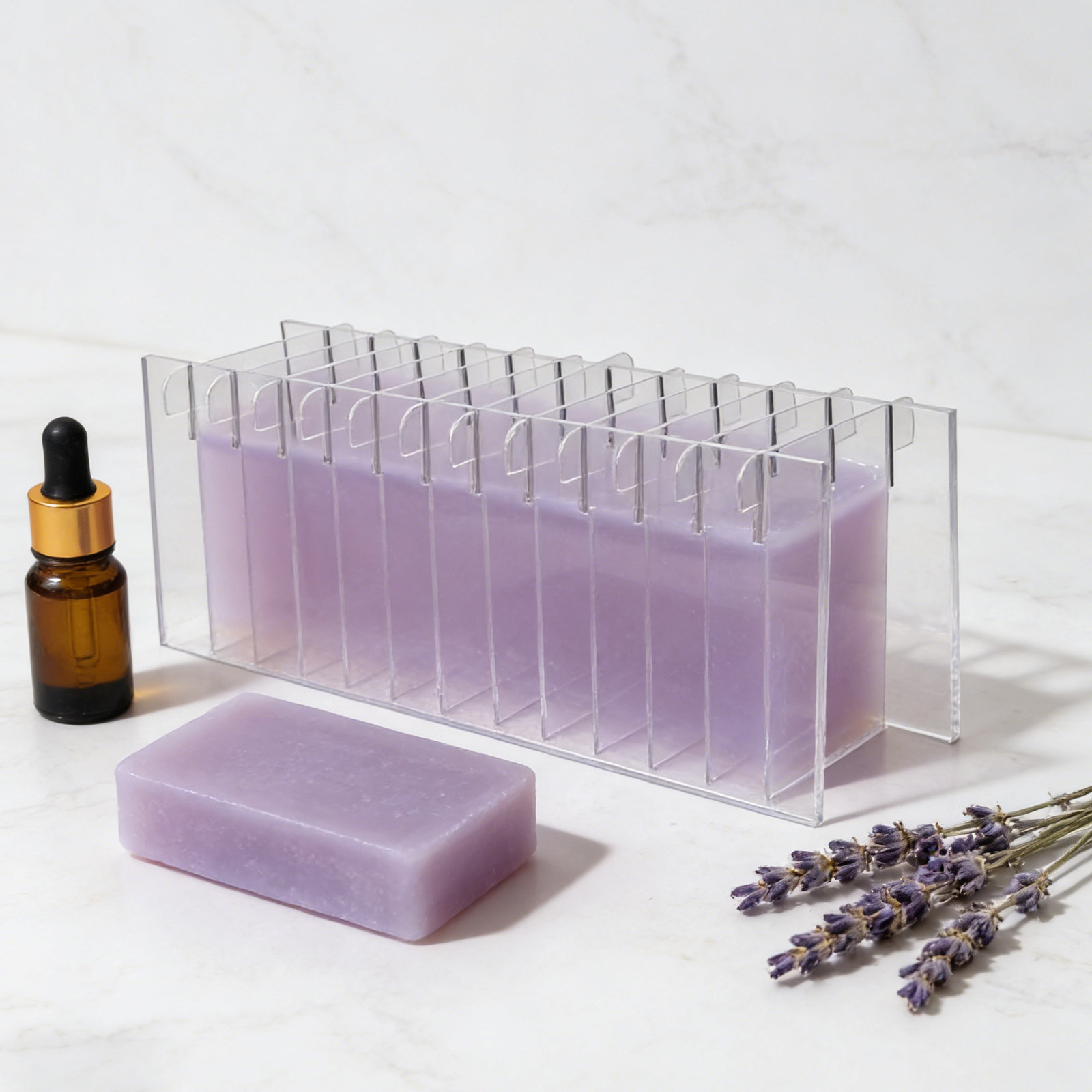 アクリル製石鹸分割ボード シリコンモールド用 透明精密計量ツ - Soap Making Kit For Beginners のレビューと価格