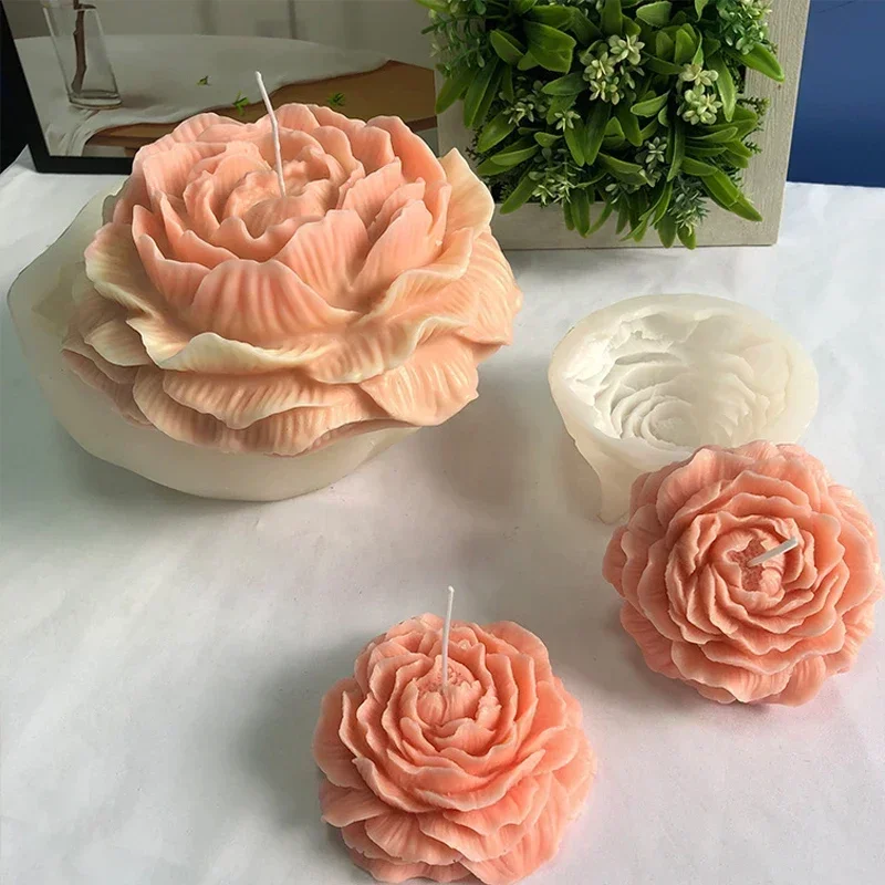 特大3Dフラワーキャンドルシリコンモールド DIY ピオニー - Soap Making Kit For Beginners のレビューと価格