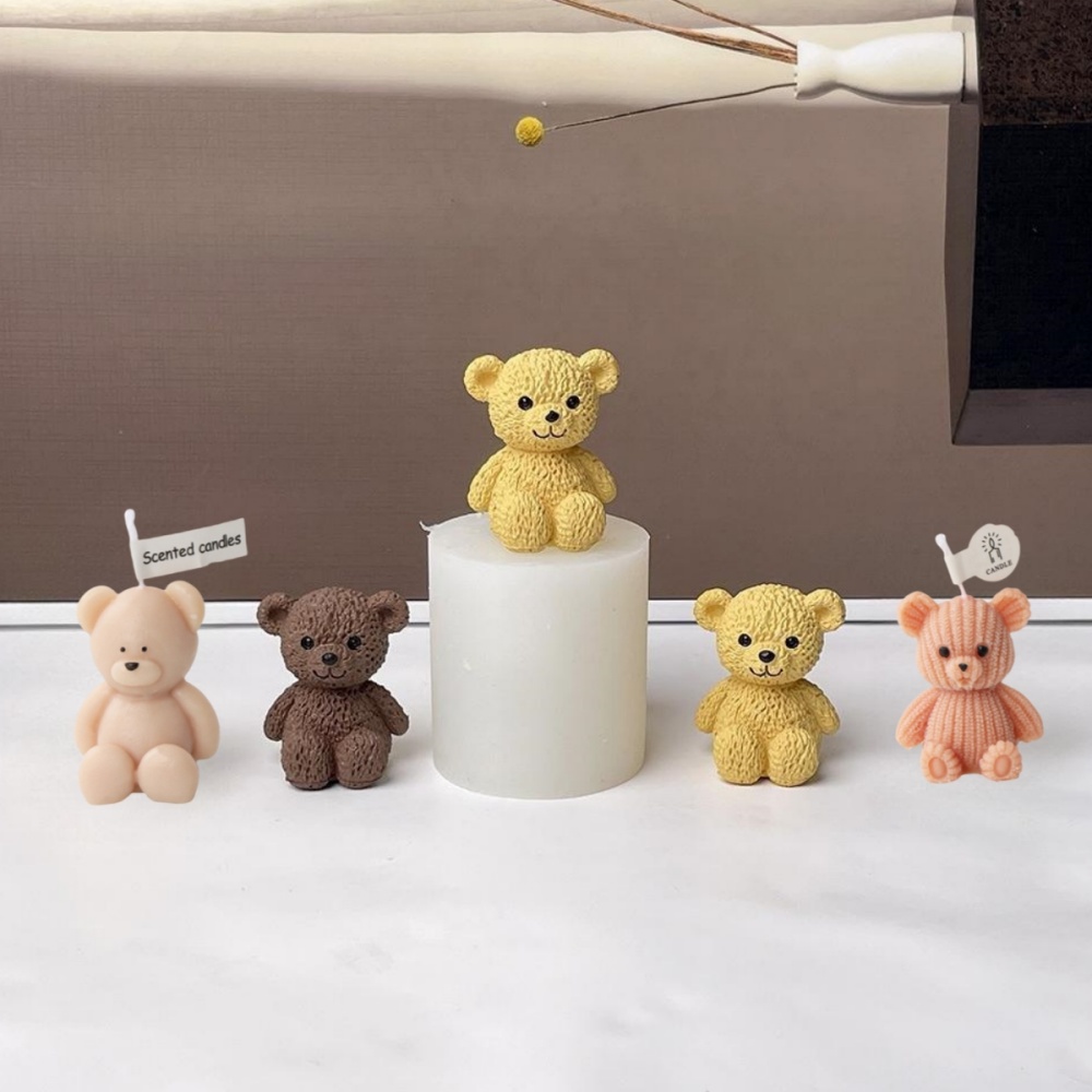 3D かわいいクマキャンドル作成型ミニテディベア香りキャンド - Soap Making Gifts のレビューと価格