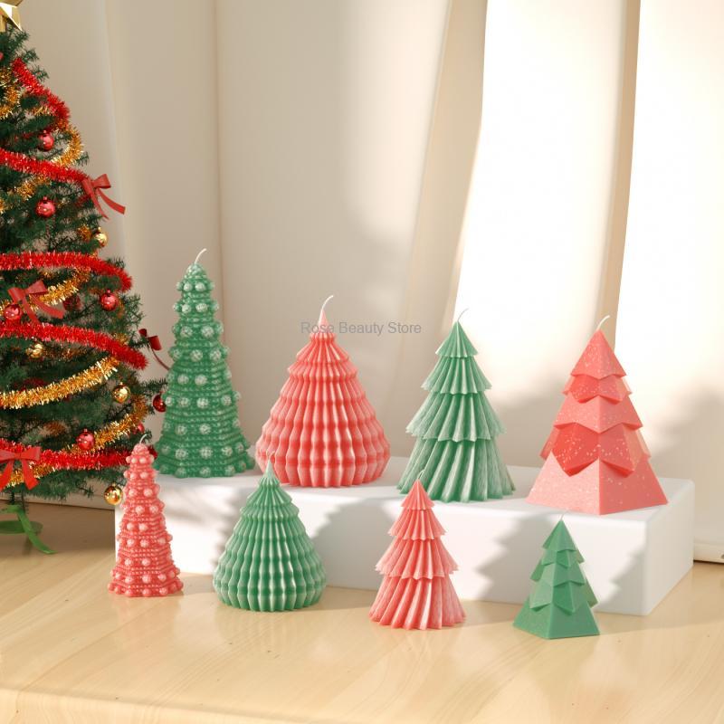 クリスマスツリーシリコンキャンドルモールド、3D斜めストライ - Soap Making Gifts のレビューと価格