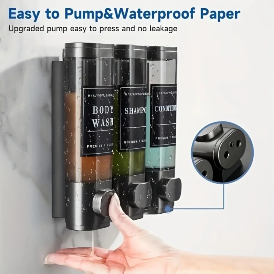 壁掛け式トリプルシャンプーコンディショナーソープディスペンサ - Soap Making Diy Kit のレビューと価格